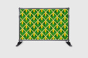 Marigold Flower with Betel Leaf Design Backdrop Curtain for Decoration Backdrop Cloth for Pooja Decoration Traditional/Festival