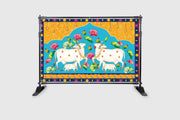 Lotus Cow Pooja Pichwai Backdrop Traditional Pooja Lotus Diwali Festival Photography Background Pooja Wedding Housewarming Diwali Home Decoration