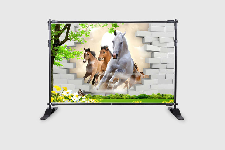 White Horses Photography Backdrops Nature Backdrop Curtain Cloth Birthday Background Seamless Photo Booth Prop Backdrop