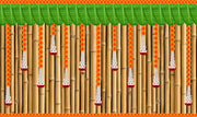 Marigold Flower with Hanging Flower with Banana Leaf and Bamboo Backdrop Curtain Cloth for Pooja Decoration Traditional/Festival