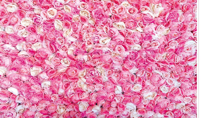 Pink Rose Flowers Wall Backdrop Pink Floral Spring Party Photography Background Princess Girls Women Birthday Wedding Bridal Shower Party Decoration