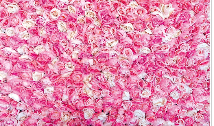 Pink Rose Flowers Wall Backdrop Pink Floral Spring Party Photography Background Princess Girls Women Birthday Wedding Bridal Shower Party Decoration