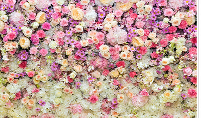 Floral Backdrop Spring Roses Flowers Wall Photography Background for Wedding Baby Shower Bridal Birthday Party Decoration Banner Photo Studio Props
