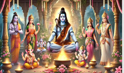 Lord Shiva Design Backdrop Cloth for Pooja Decoration Traditional/Background Curtain for Festival Fabric