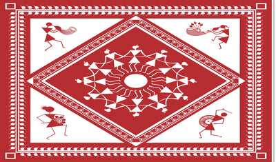 Indian Tribal Grim warli Painting Photography Backdrops Nature Backdrop Curtain Cloth Birthday Background Seamless Photo Booth Prop Backdrop