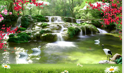 Beautiful Waterfall Photography Backdrops Nature Backdrop Curtain Cloth Birthday Background Seamless Photo Booth Prop Backdrop