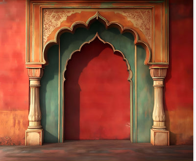 Doorway Arch Diwali Background Photography Backdrops Nature Backdrop Curtain Cloth Birthday Background Seamless Photo Booth Prop Backdrop